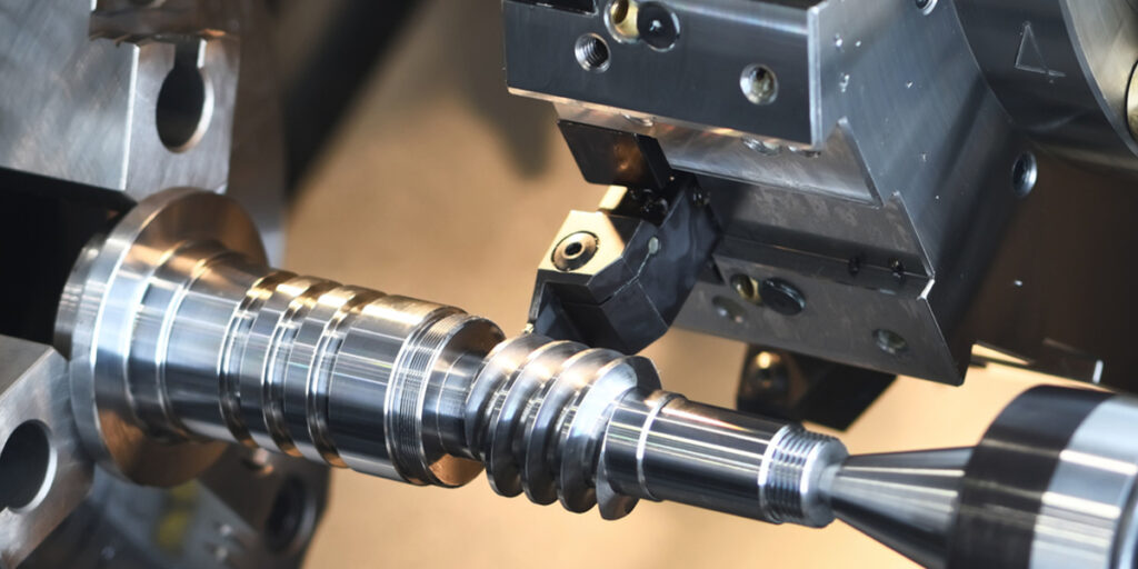 CNC lathe operations are capable of threading materials like this